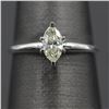 Image 1 : 0.52 ctw Marquise Diamond Solitaire Ring - 14KT White Gold