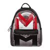 Image 1 : MCM Red Black Coated Canvas Moonwalker Series Backpack