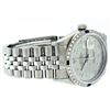 Image 3 : Mens Rolex Stainless Steel Slate Grey Diamond And Sapphire Datejust Wristwatch
