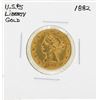 Image 1 : 1882 $5 Liberty Head Half Eagle Gold Coin