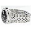 Image 9 : Rolex Mens Satinless Steel Black Index Pyramid Diamond Datejust Wristwatch