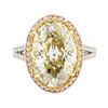 Image 2 : 8.04 ctw Center Diamond Ring - Platinum and 18KT Rose Gold
