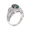 Image 5 : 1.95 ctw Alexandrite And Diamond Ring - 14KT White Gold