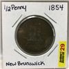 Image 1 : New Brunswick Half Penny 1854