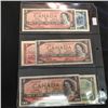 Image 2 : Canada Bills 1954 (6) $5, $2, $1