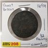Image 1 : Great Britain 1/2 Penny William & Mary