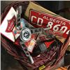 Image 1 : Basket Combo : 1960 Alberta Lic Plate & Mustang Steering Wheel Insert & Tire Patches, etc