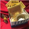 Image 1 : Box Lot: Depression Glass, Cigar Box, China, Story books, Chalkware
