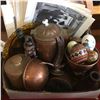 Image 1 : Box Lot: Copper, Brass, Eggs & Ephemera, etc