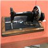 Image 1 : Table Top Hand Crank Antique Sewing Machine (Inlaid Pearl Design)
