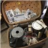 Image 1 : Picnic Basket w/ Photographs, Film, Premo Film Pack Tank, Projection Lamps, Sheet Medal Egg Candler,