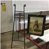 Image 1 : Framed Painting "The Scout" by T. Daly w/Easel