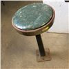 Green Seat Diner Stool - Cast Base