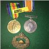 Image 1 : Militaria : War Medal (2) & Badge : 904040 Pte. E.L. Arnott (WWI Great War - 10 CAN INF) & (WWI 1914