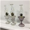 Image 1 : Glass Oil Lamp Trio