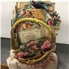 Image 1 : Basket Lot: Calendars, Books, Jars