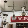 Image 1 : Trio of Hanging Coal Oil Parlor / Hall Lamps