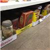 Image 1 : Shelf Lot - TINS: 4 Trays with Variety of Confectioner Tins & Jars