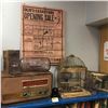 Image 1 : Lovely Collector's Starter Kit : Marconi Radio, Bird Cage, Purple Glass & More !
