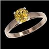 Image 2 : 1 CTW Certified Intense Yellow SI Diamond Solitaire Engagement Ring 10K Rose Gold - REF-199M5H - 329