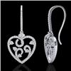 Image 2 : 2.50 CTW VS/SI Diamond Micro Pave Designer Earrings 14K White Gold - REF-179W3F - 20097