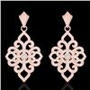 Image 2 : 2.50 CTW Micro Pave VS/SI Diamond Designer Earrings 14K Rose Gold - REF-236T4M - 22550