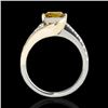 Image 2 : 1.25 CTW Certified Si Intense Yellow Diamond Solitaire Ring 10K White & Yellow Gold - REF-156T2M - 3