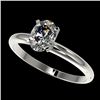 Image 1 : 1 CTW Certified VS/SI Quality Oval Diamond Solitaire Ring 10K White Gold - REF-297A2X - 32894