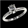 Image 2 : 1 CTW Certified VS/SI Quality Oval Diamond Solitaire Ring 10K White Gold - REF-297A2X - 32894