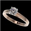 Image 1 : 0.77 CTW Certified H-SI/I Quality Diamond Solitaire Engagement Ring 10K Rose Gold - REF-97T5M - 3648