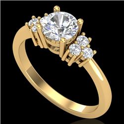 1 CTW VS/SI Diamond Solitaire Ring 18K Yellow Gold - REF-227W3F - 36937