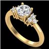 Image 1 : 1 CTW VS/SI Diamond Solitaire Ring 18K Yellow Gold - REF-227W3F - 36937