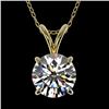 Image 1 : 1.26 CTW Certified H-SI/I Quality Diamond Solitaire Necklace 10K Yellow Gold - REF-240W2F - 36775