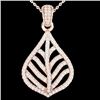 Image 1 : 1.25 CTW Micro Pave VS/SI Diamond Necklace Designer 14K Rose Gold - REF-99Y6K - 21284