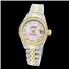 Image 2 : Rolex Ladies Two Tone 14K Gold/SS, Diamond Dial, Diam/Ruby Bezel, Sapphire Crystal - REF-434N7A