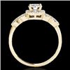 Image 2 : 1.33 CTW H-SI/I Certified Diamond Solitaire Ring 10K Yellow Gold - REF-213A6X - 35315