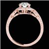 Image 2 : 1.33 CTW H-SI/I Certified Diamond Solitaire Halo Ring 10K Rose Gold - REF-159H6A - 33806