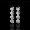 Image 1 : 5.28 CTW Cushion Cut Diamond Designer Earrings 18K White Gold - REF-981T6M - 42809