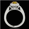 Image 2 : 1.3 CTW Certified Si/I Fancy Intense Yellow Diamond Solitaire Halo Ring 10K White Gold - REF-236F4N 