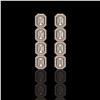 Image 1 : 5.33 CTW Emerald Cut Diamond Designer Earrings 18K Rose Gold - REF-1125X6T - 42666