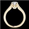 Image 2 : 1.5 CTW H-SI/I Certified Diamond Solitaire Ring 10K Yellow Gold - REF-236H4A - 34927