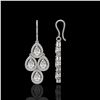 Image 2 : 5.22 CTW Pear Diamond Designer Earrings 18K White Gold - REF-969X6T - 42773