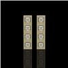 Image 1 : 5.31 CTW Princess Diamond Designer Earrings 18K Yellow Gold - REF-978X4T - 42640