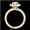 Image 2 : 1.75 CTW H-SI/I Certified Diamond Solitaire Halo Ring 10K Yellow Gold - REF-180M2H - 33438