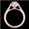 Image 2 : 1.93 CTW H-SI/I Certified Diamond Solitaire Halo Ring 10K Rose Gold - REF-355K3W - 33518