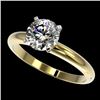 Image 1 : 1.50 CTW Certified H-SI/I Quality Diamond Solitaire Engagement Ring 10K Yellow Gold - REF-400T2M - 3