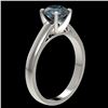 Image 4 : 1.57 CTW Certified Intense Blue SI Diamond Solitaire Engagement Ring 10K White Gold - REF-210Y2K - 3