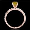 Image 2 : 1.4 CTW Certified Si/I Fancy Intense Yellow Diamond Solitaire Ring 10K Rose Gold - REF-156F4N - 3487