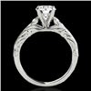 Image 2 : 1.2 CTW H-SI/I Certified Diamond Solitaire Ring 10K White Gold - REF-158M2H - 34934