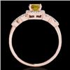 Image 2 : 1.33 CTW Certified Si/I Fancy Intense Yellow Diamond Solitaire Ring 10K Rose Gold - REF-213M6H - 353